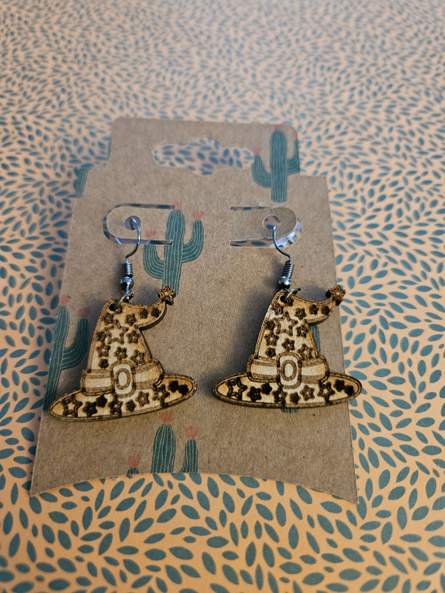 Halloween wooden Earrings